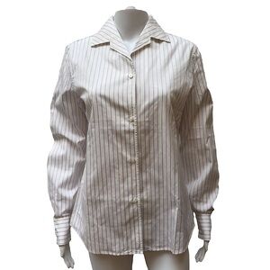 NWT Loro Piana André Double Jacquard Button Down Shirt Size 44